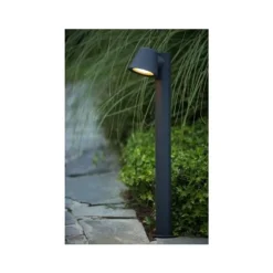 Lucide DINGO-LED - Sokkellamp Buiten - Ø 11,5 cm - LED Dimb. - GU10 - 1x5W 3000K - IP44 - Antraciet Lucide