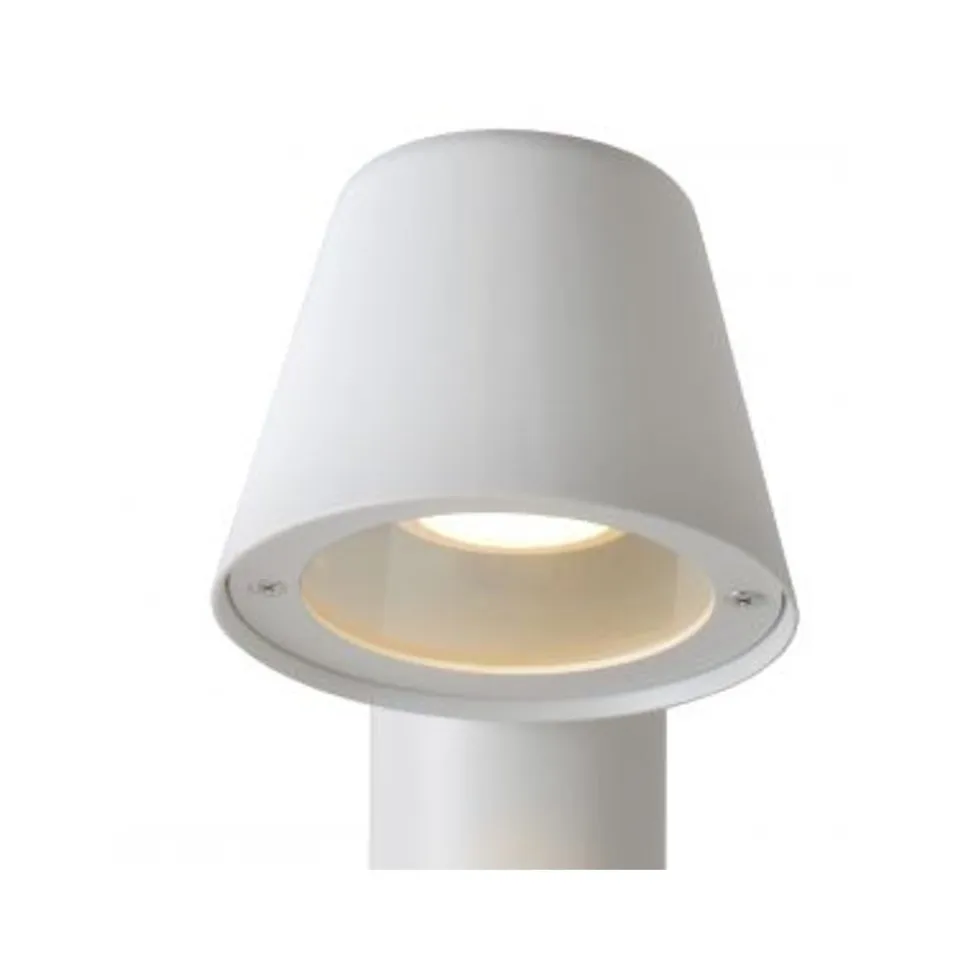 Lucide DINGO-LED - Sokkellamp Buiten - LED Dimb. - GU10 - 1x5W 3000K - IP44 - Wit