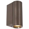 Lucide DUPLA - Wandspot / Wandlamp - 1xGU10 (MR11) - Roest bruin