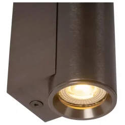 Lucide DUPLA - Wandspot / Wandlamp - 1xGU10 (MR11) - Roest bruin
