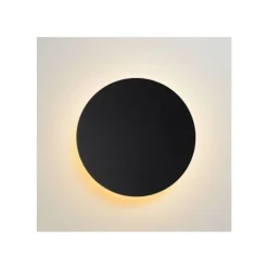Lucide EKLYPS LED - Wandlamp - Ø 15 cm - LED - 1x7W 3000K - Zwart Lucide