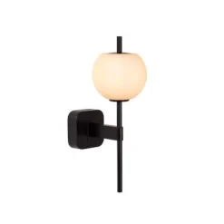Lucide ELDA Wandlamp Badk.-Zwart-1xG9-33W-IP44-Metaal