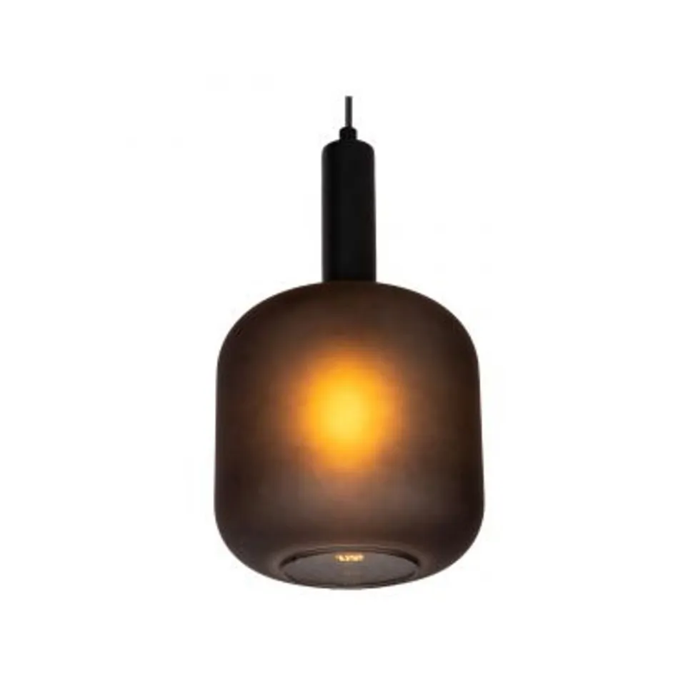 Lucide ELOISE Hanglamp-Zwart-Ø21-1xE27-40W-Glas