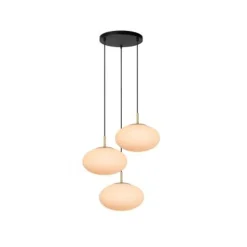 Lucide ELYSEE Hanglamp-Opaal-Ø55-3xE27-40W-Glas