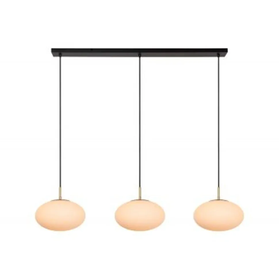 Lucide ELYSEE Hanglamp-Opaal-3xE27-40W-Glas
