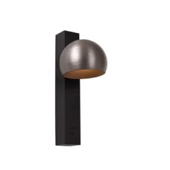 Lucide ESFERA Wandlamp-Grijs .-LED Dimb.-9W2700K-Alumin.