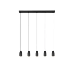 Lucide EVORA Hanglamp-Zwart-Ø10-5xGU10-35W-Metaal