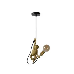 Lucide EXTRAVAGANZA CHIMP - Hanglamp - Ø 18 cm - 1xE27 - Zwart