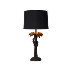 Lucide EXTRAVAGANZA COCONUT - Tafellamp - Ø 30,5 cm - 1xE27 - Zwart
