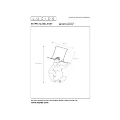 Lucide EXTRAVAGANZA GUST - Tafellamp - Ø 22,5 cm - 1xE14 - Zwart