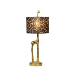 Lucide EXTRAVAGANZA MISS TALL - Tafellamp - Ø 25 cm - 1xE27 - Mat Goud / Messing