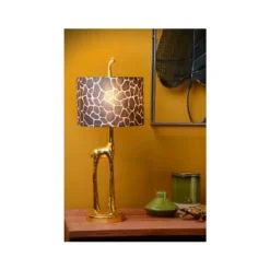 Lucide EXTRAVAGANZA MISS TALL - Tafellamp - Ø 25 cm - 1xE27 - Mat Goud / Messing