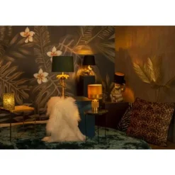 Lucide EXTRAVAGANZA VELVET - Tafellamp - Ø 25 cm - 1xE27 - Zwart