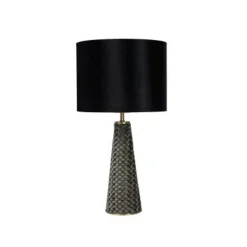 Lucide EXTRAVAGANZA VELVET - Tafellamp - Ø 25 cm - 1xE27 - Zwart