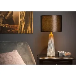 Lucide EXTRAVAGANZA VELVET - Tafellamp - Ø 25 cm - 1xE27 - Zwart