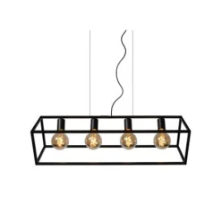 Lucide FABIAN - Hanglamp - 4xE27 - Zwart Lucide