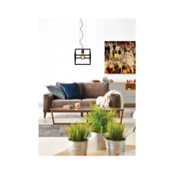 Lucide FABIAN - Hanglamp - 1xE27 - Zwart