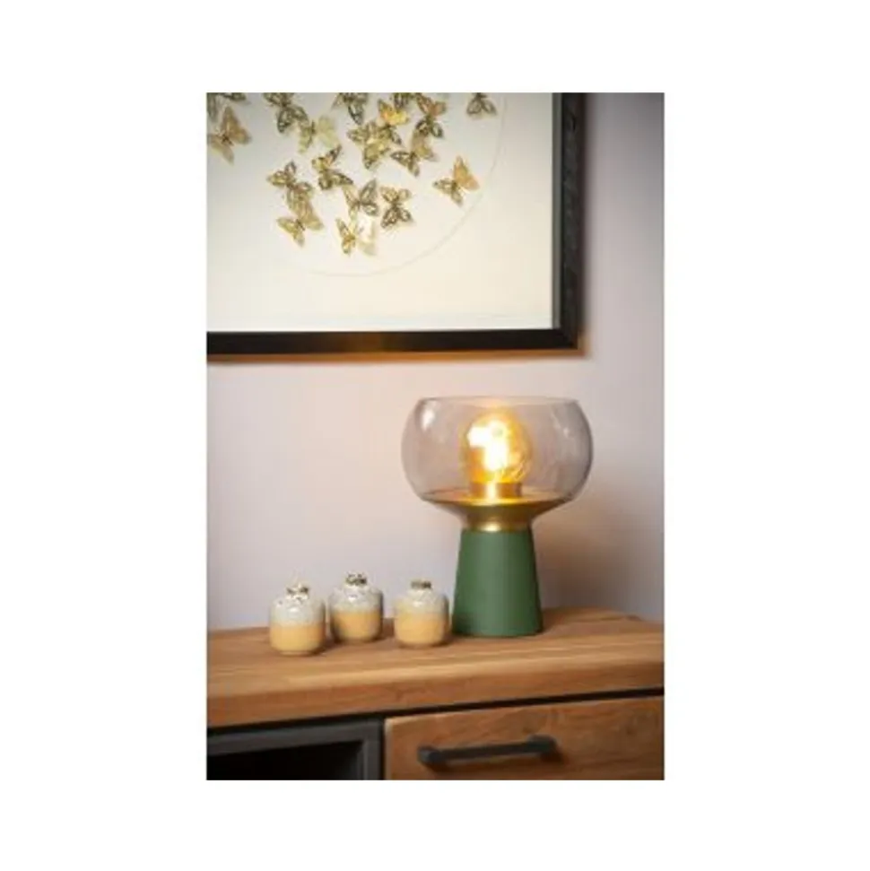 Lucide FARRIS Tafellamp-Groen-1xE27-25W-Glas