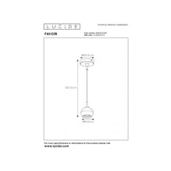 Lucide FAVORI - Hanglamp - Ø 9 cm - 1xGU10 - Zwart