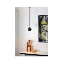 Lucide FAVORI - Hanglamp - Ø 9 cm - 1xGU10 - Zwart