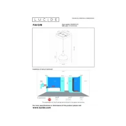 Lucide FAVORI Hanglamp Badk.-Wit-1xGU10-50W-IP44-Metaal