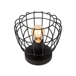 Lucide FILOX Tafellamp-Zwart-Ø20-1xE27-40W-Metaal