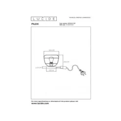 Lucide FILOX Tafellamp-Zwart-Ø20-1xE27-40W-Metaal
