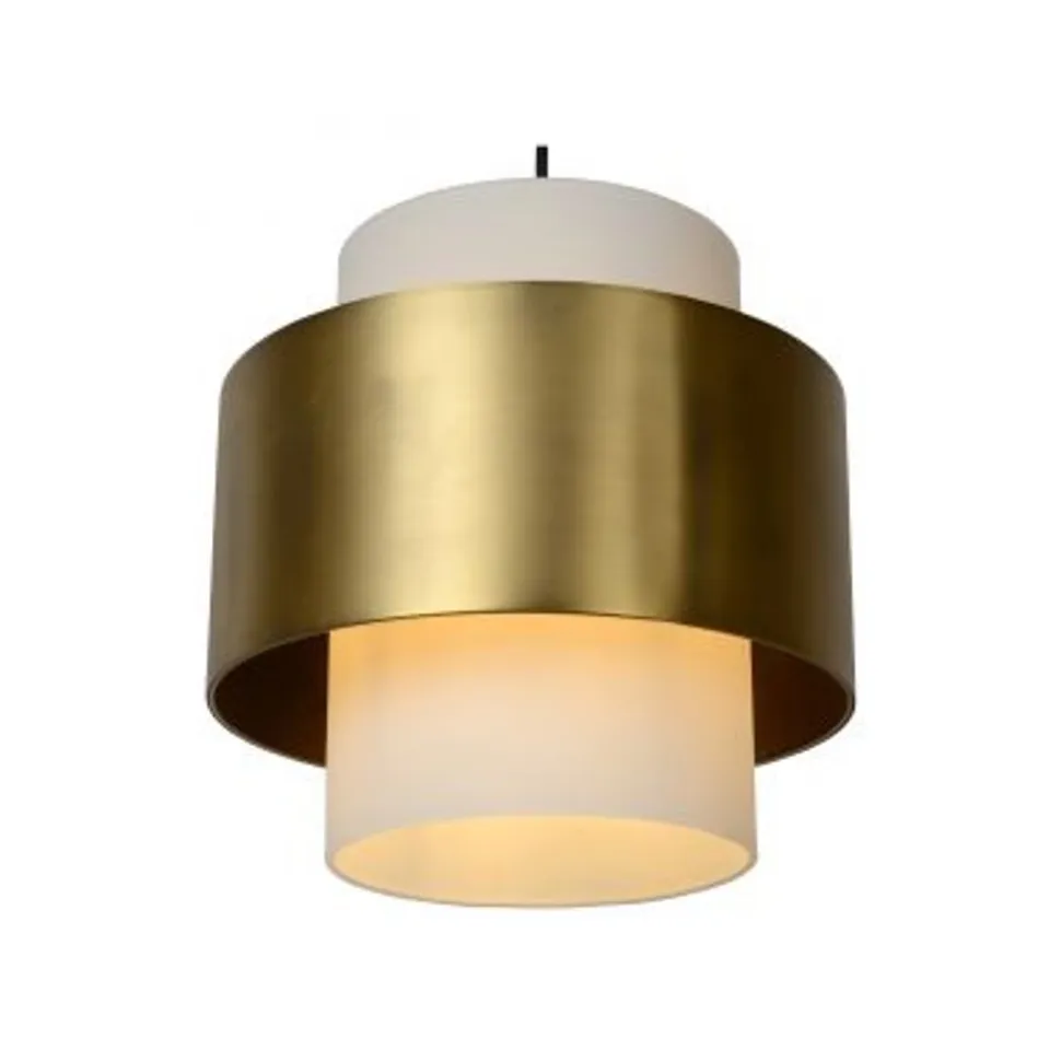 Lucide FIRMIN - Hanglamp - Ø 30 cm - 1xE27 - Mat Goud / Messing