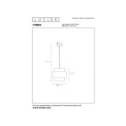 Lucide FIRMIN - Hanglamp - Ø 30 cm - 1xE27 - Mat Goud / Messing