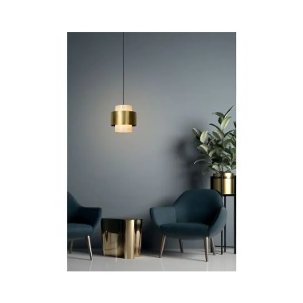 Lucide FIRMIN - Hanglamp - Ø 30 cm - 1xE27 - Mat Goud / Messing