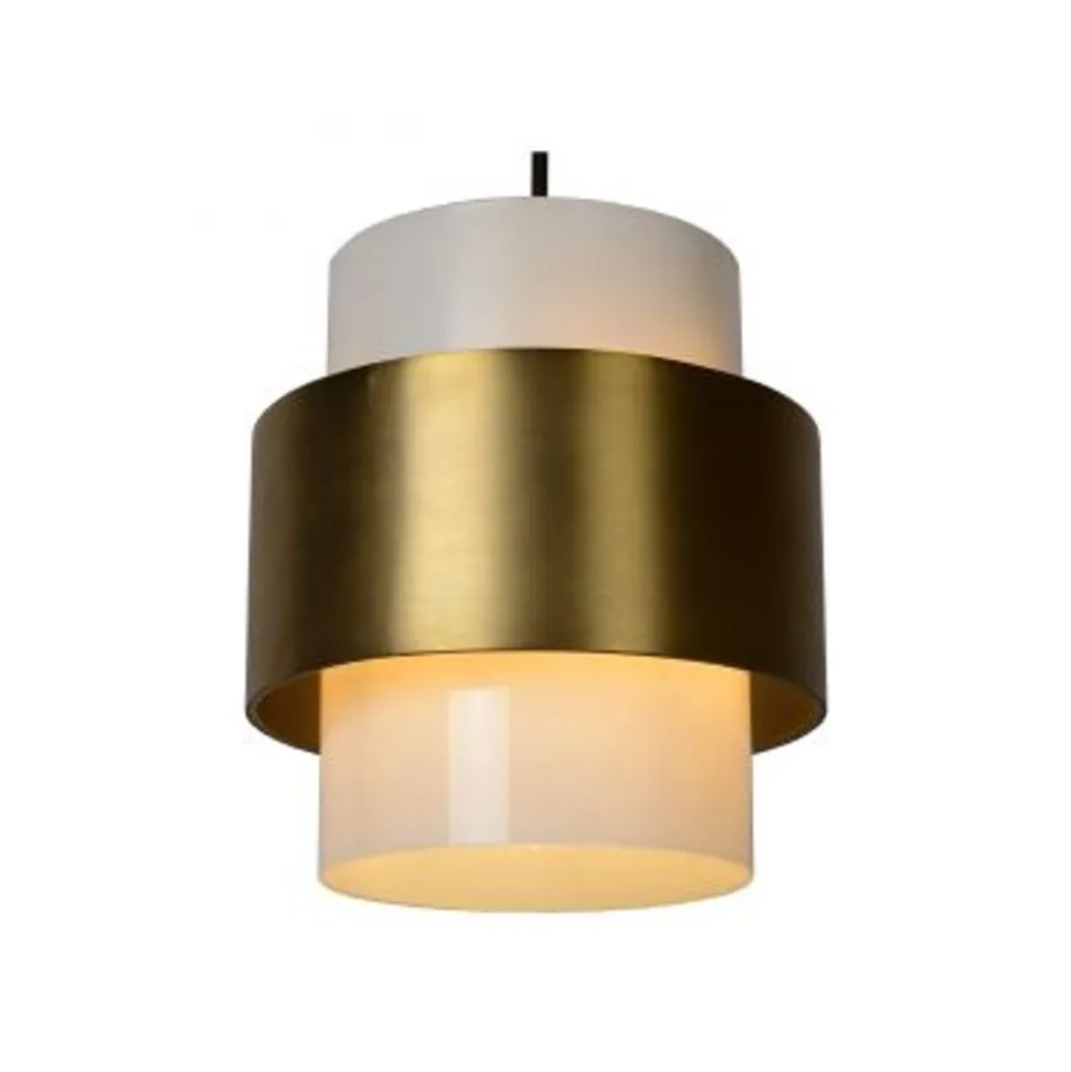 Lucide FIRMIN - Hanglamp - Ø 20 cm - 1xE27 - Mat Goud / Messing