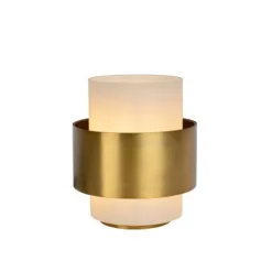 Lucide FIRMIN - Tafellamp - Ø 20 cm - 1xE27 - Mat Goud / Messing