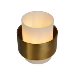 Lucide FIRMIN - Tafellamp - Ø 20 cm - 1xE27 - Mat Goud / Messing