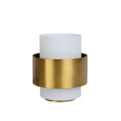 Lucide FIRMIN - Tafellamp - Ø 20 cm - 1xE27 - Mat Goud / Messing