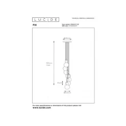 Lucide FIX MULTIPLE Hanglamp 7xE27 / 60W Zwart