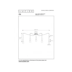 Lucide Fix Multiple Pendel 5Xe27/60W Zw 08408/05/30
