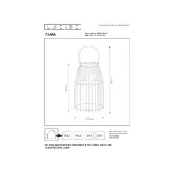 Lucide FJARA - Tafellamp Buiten - Ø 17,5 cm - LED Dimb. - 1x0,3W 3200K - IP44 - Groen Lucide