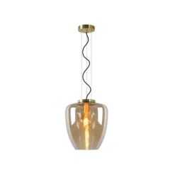 Lucide FLORIEN - Hanglamp - Ø 28 cm - 1xE27 - Amber