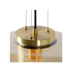 Lucide FLORIEN - Hanglamp - Ø 28 cm - 1xE27 - Amber
