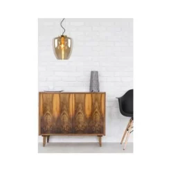 Lucide FLORIEN - Hanglamp - Ø 28 cm - 1xE27 - Amber