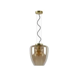Lucide FLORIEN - Hanglamp - Ø 28 cm - 1xE27 - Amber