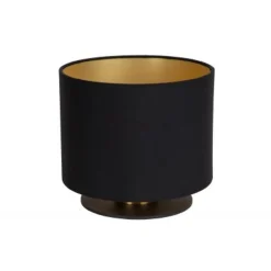Lucide FUDRAL Tafellamp-Zwart-Ø20-1xE27-10W-Katoen