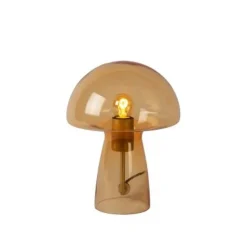 Lucide FUNGO Tafellamp-Oranje-1xE27-60W-Glas