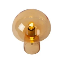 Lucide FUNGO Tafellamp-Oranje-1xE27-60W-Glas