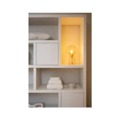 Lucide FUNGO Tafellamp-Oranje-1xE27-60W-Glas