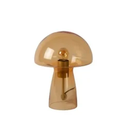 Lucide FUNGO Tafellamp-Oranje-1xE27-60W-Glas