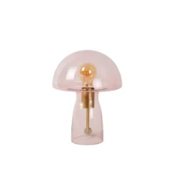 Lucide FUNGO Tafellamp-Roze-1xE27-60W-Glas