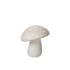 Lucide FUNGO Tafellamp-Wit-1xE14-25W-Porsel.