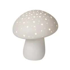 Lucide FUNGO Tafellamp-Wit-1xE14-25W-Porsel.