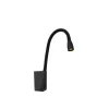 Lucide GALEN-LED - Bedlamp - LED - 1x3W 3000K - Zwart Lucide